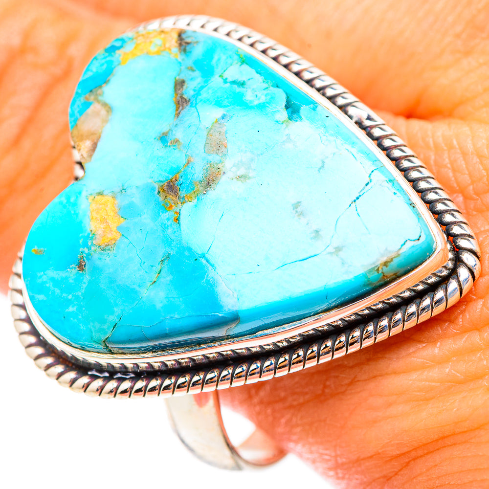 Peruvian Chrysocolla Rings handcrafted by Ana Silver Co - RING117605