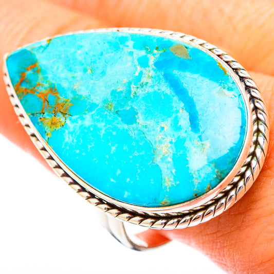 Peruvian Chrysocolla Rings handcrafted by Ana Silver Co - RING117607