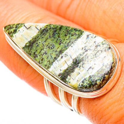 Green Swiss Opal Rings handcrafted by Ana Silver Co - RING117608
