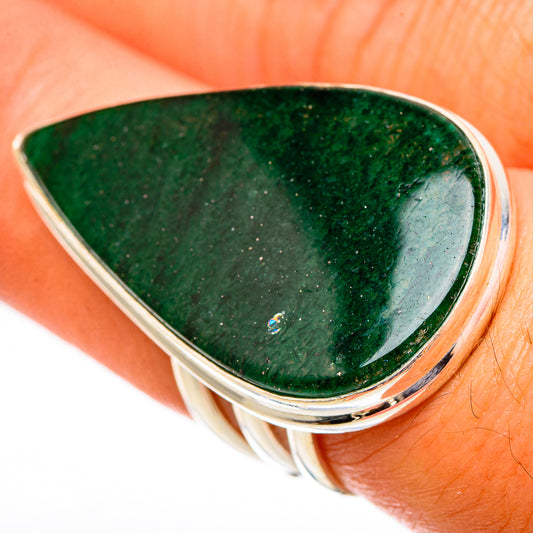 Green Aventurine Rings handcrafted by Ana Silver Co - RING117610