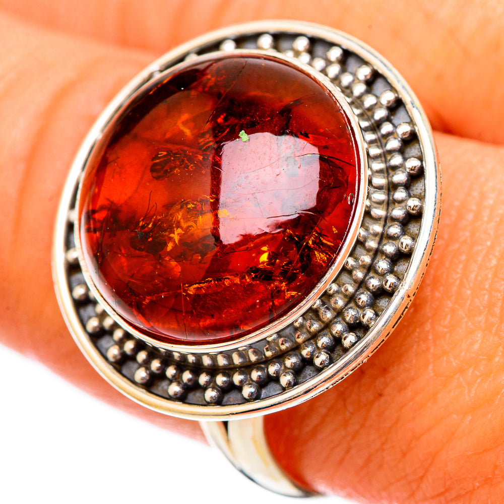 Baltic Amber Rings handcrafted by Ana Silver Co - RING117614