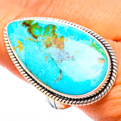 Peruvian Chrysocolla Rings handcrafted by Ana Silver Co - RING117627