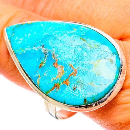 Peruvian Chrysocolla Rings handcrafted by Ana Silver Co - RING117633