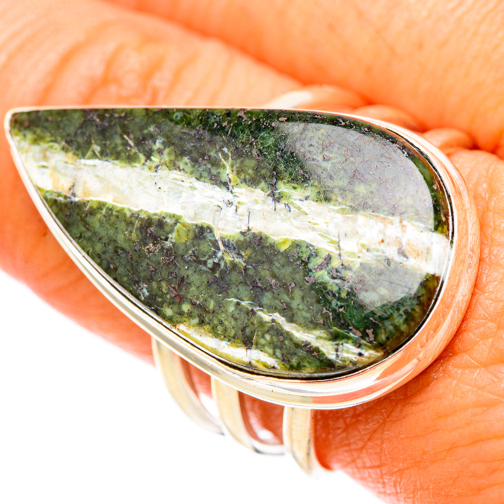 Green Swiss Opal Rings handcrafted by Ana Silver Co - RING117638