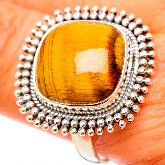 Tiger Eye Rings handcrafted by Ana Silver Co - RING117640