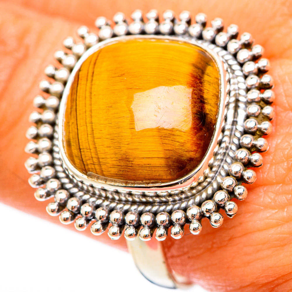 Tiger Eye Rings handcrafted by Ana Silver Co - RING117640