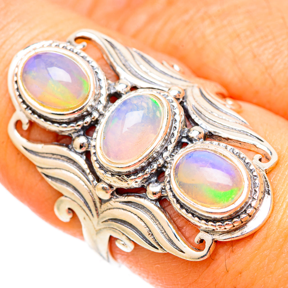 Ethiopian Opal Rings handcrafted by Ana Silver Co - RING117655
