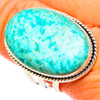 Peruvian Chrysocolla Rings handcrafted by Ana Silver Co - RING117656