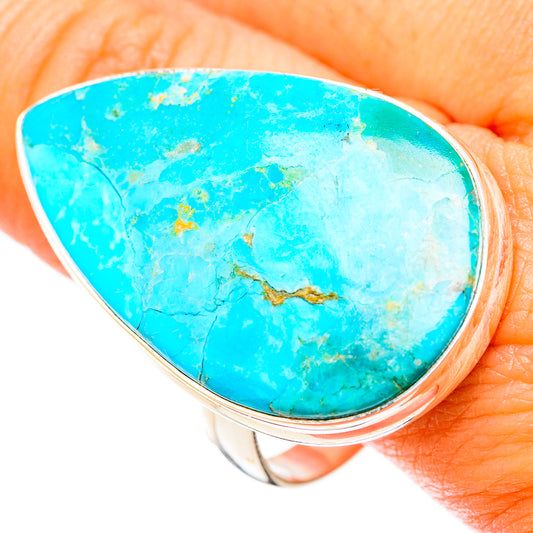 Peruvian Chrysocolla Rings handcrafted by Ana Silver Co - RING117658