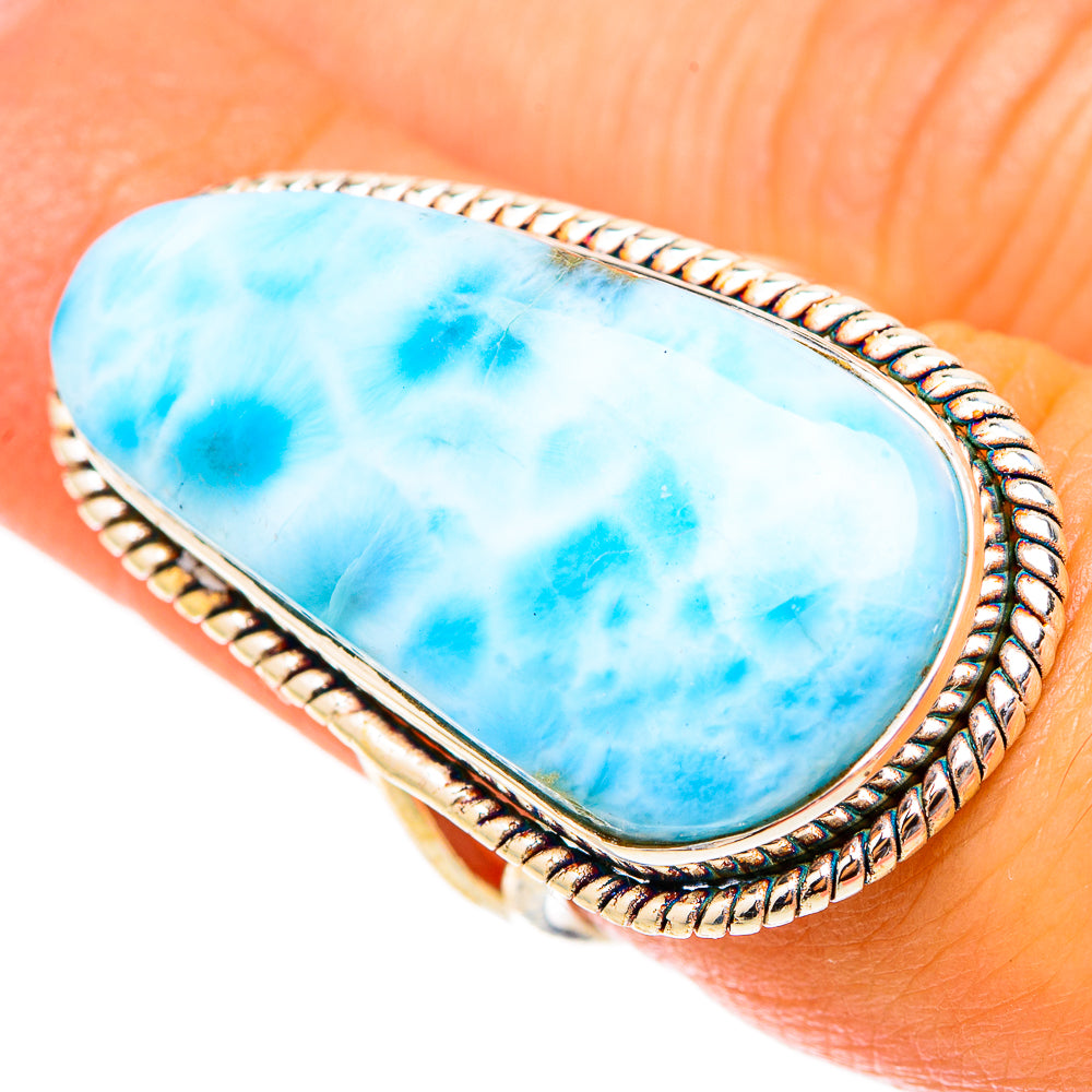 Larimar Rings handcrafted by Ana Silver Co - RING117661