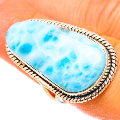Larimar Rings handcrafted by Ana Silver Co - RING117661