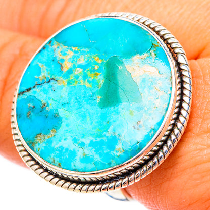 Peruvian Chrysocolla Rings handcrafted by Ana Silver Co - RING117666