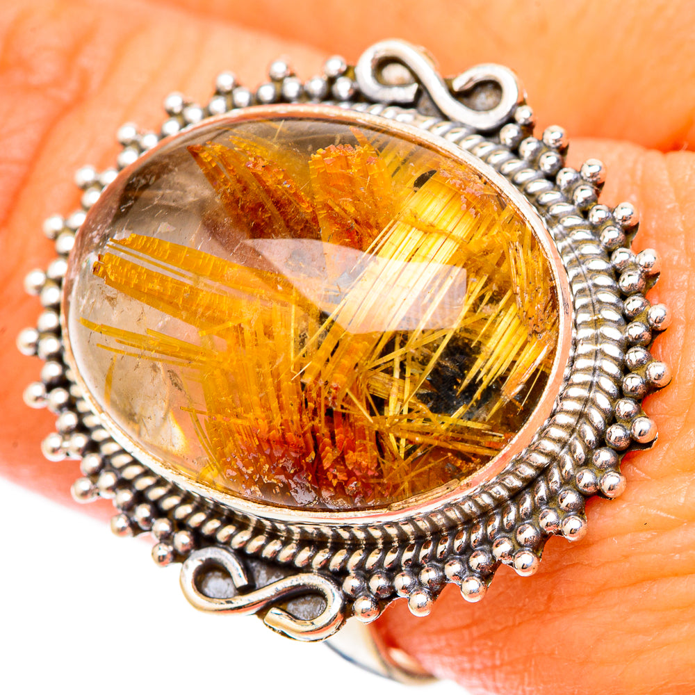 Rutilated Quartz Rings handcrafted by Ana Silver Co - RING117676