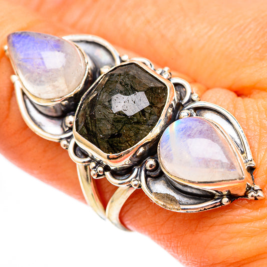 Tourmalinated Quartz Rings handcrafted by Ana Silver Co - RING117677