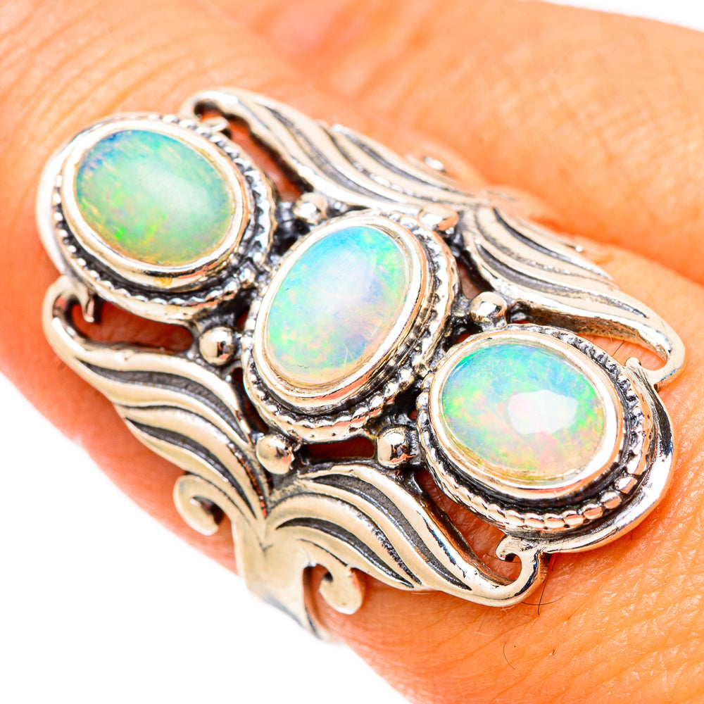 Ethiopian Opal Rings handcrafted by Ana Silver Co - RING117686