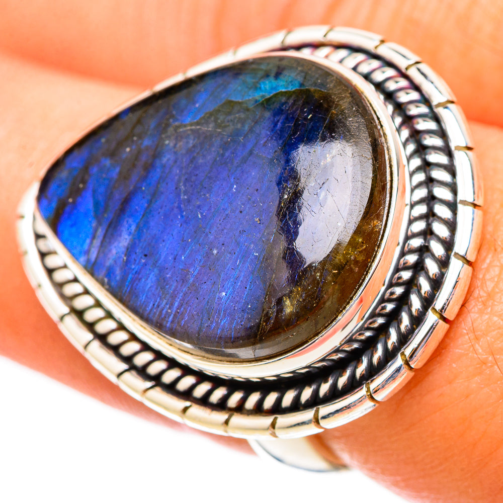 Labradorite Rings handcrafted by Ana Silver Co - RING117689
