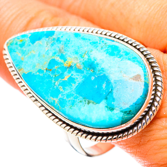 Peruvian Chrysocolla Rings handcrafted by Ana Silver Co - RING117690
