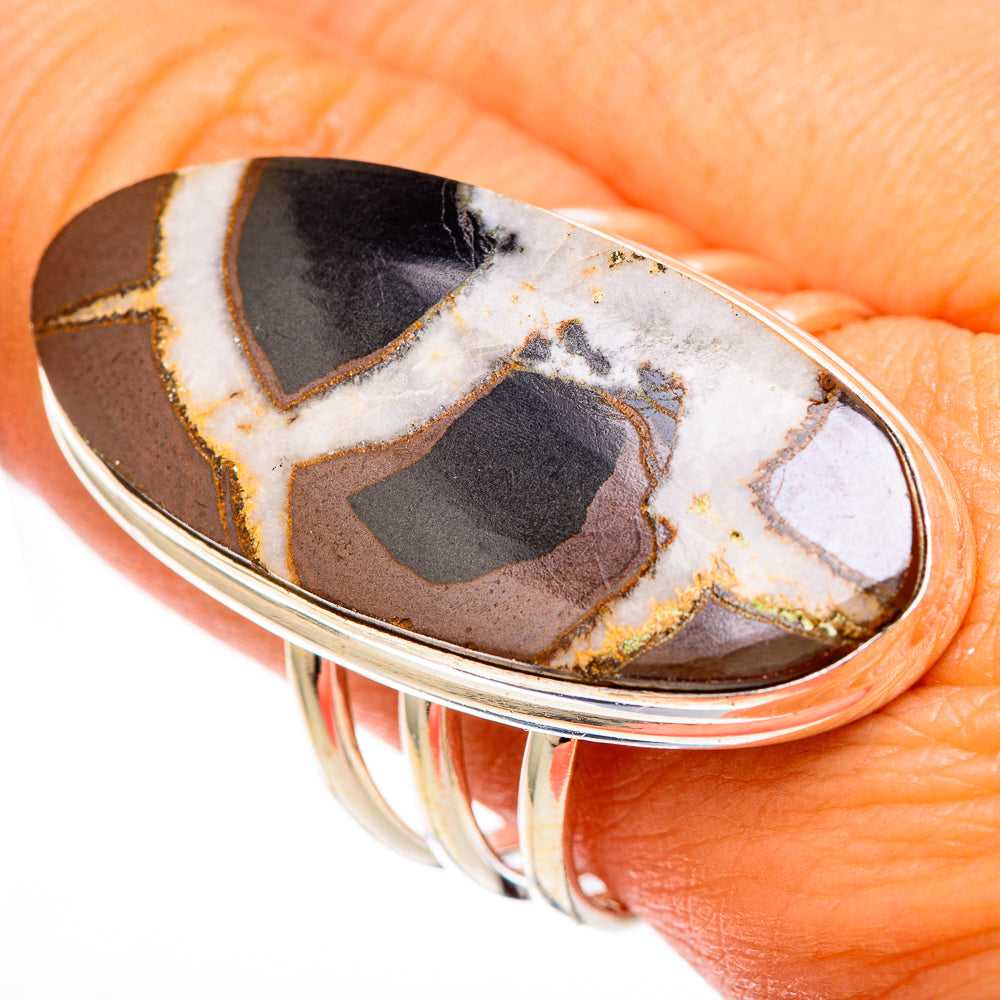 Septarian Geode Rings handcrafted by Ana Silver Co - RING117698