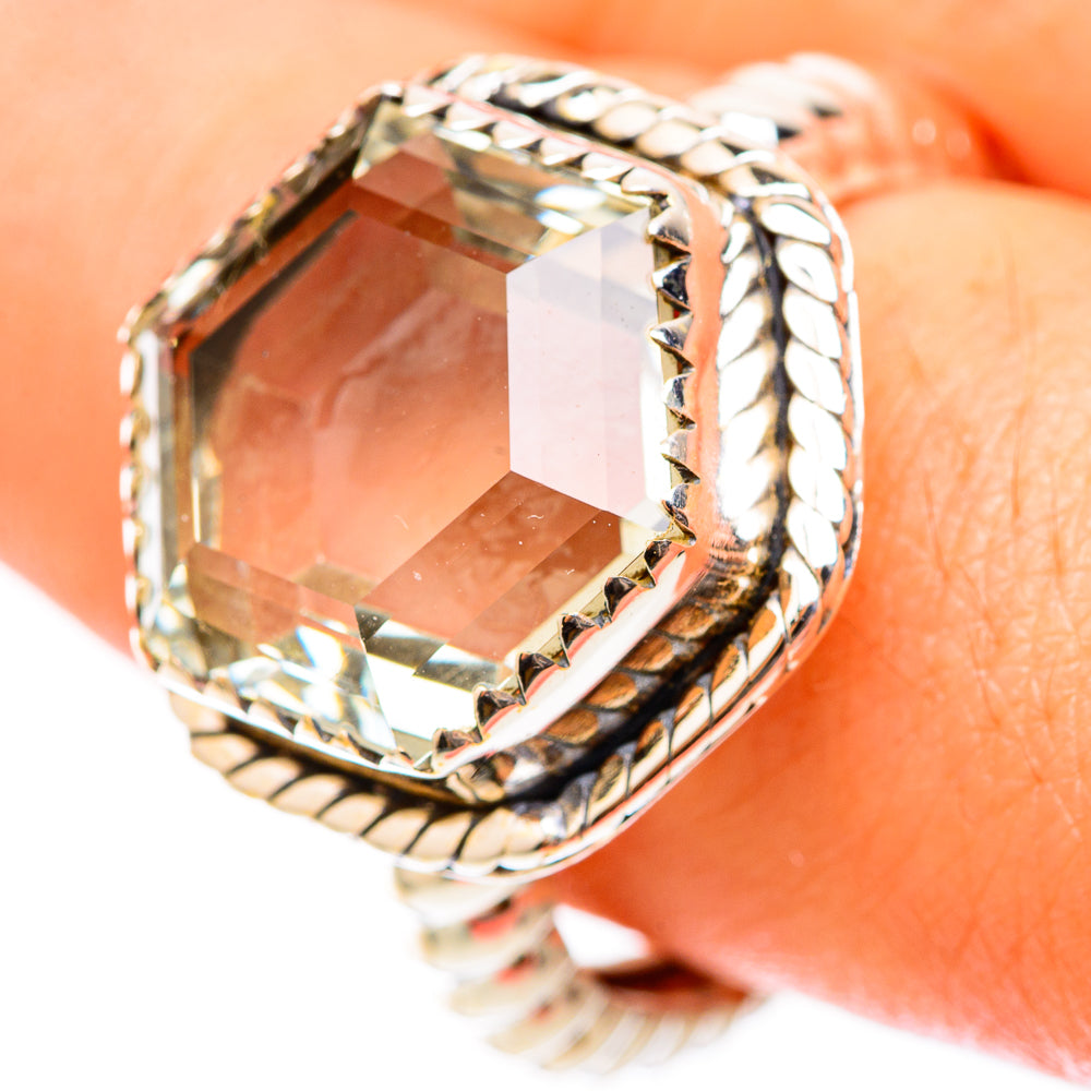 Green Amethyst Rings handcrafted by Ana Silver Co - RING117704