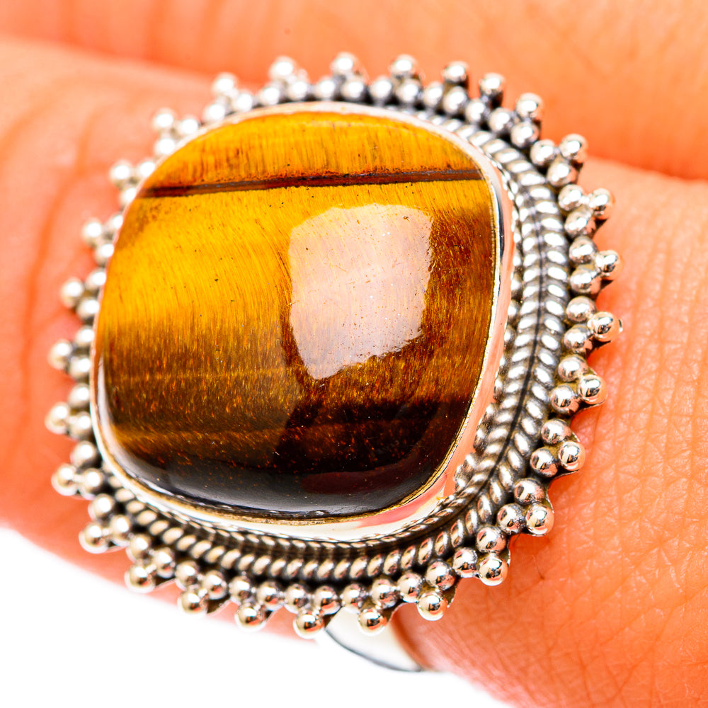 Tiger Eye Rings handcrafted by Ana Silver Co - RING117707