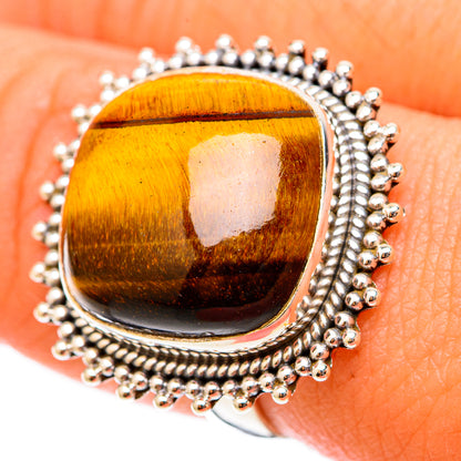 Tiger Eye Rings handcrafted by Ana Silver Co - RING117707
