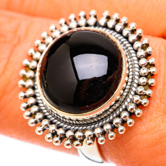Black Onyx Rings handcrafted by Ana Silver Co - RING117718