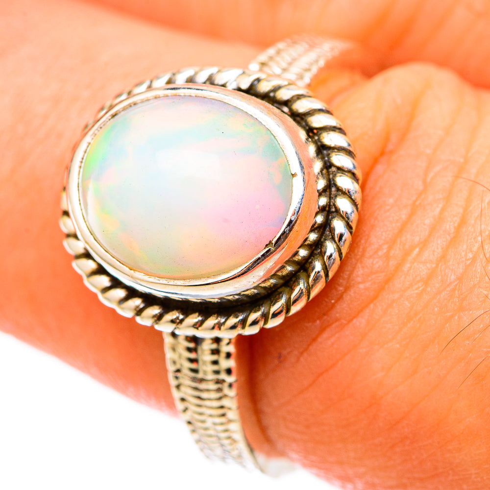 Ethiopian Opal Rings handcrafted by Ana Silver Co - RING117725