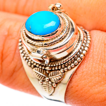 Sleeping Beauty Turquoise Rings handcrafted by Ana Silver Co - RING117730