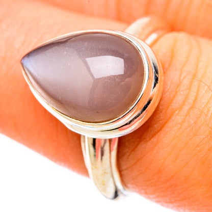 Chocolate Moonstone Rings handcrafted by Ana Silver Co - RING117736