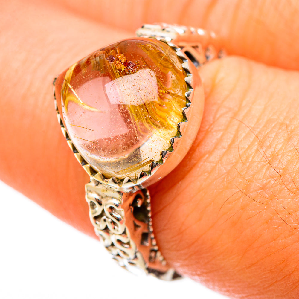 Rutilated Quartz Rings handcrafted by Ana Silver Co - RING117746