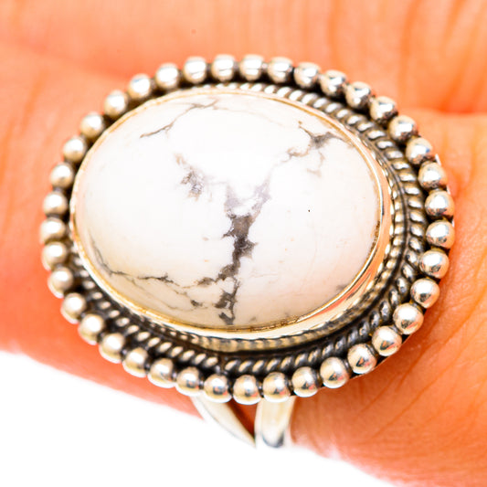 Howlite Rings handcrafted by Ana Silver Co - RING117751