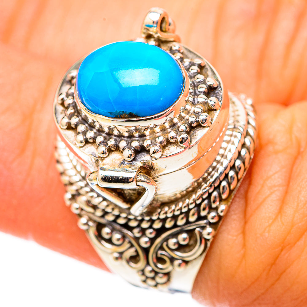 Sleeping Beauty Turquoise Rings handcrafted by Ana Silver Co - RING117761