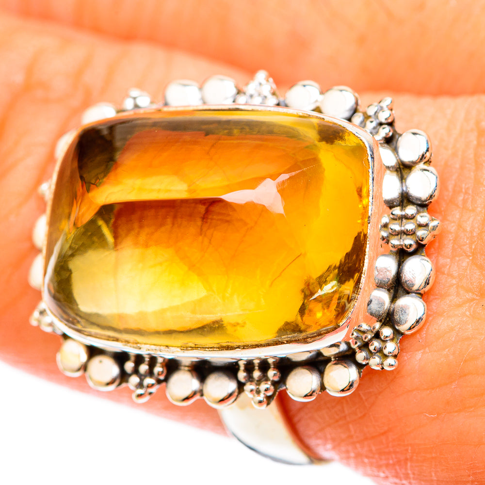 Citrine Sugarloaf Rings handcrafted by Ana Silver Co - RING117767
