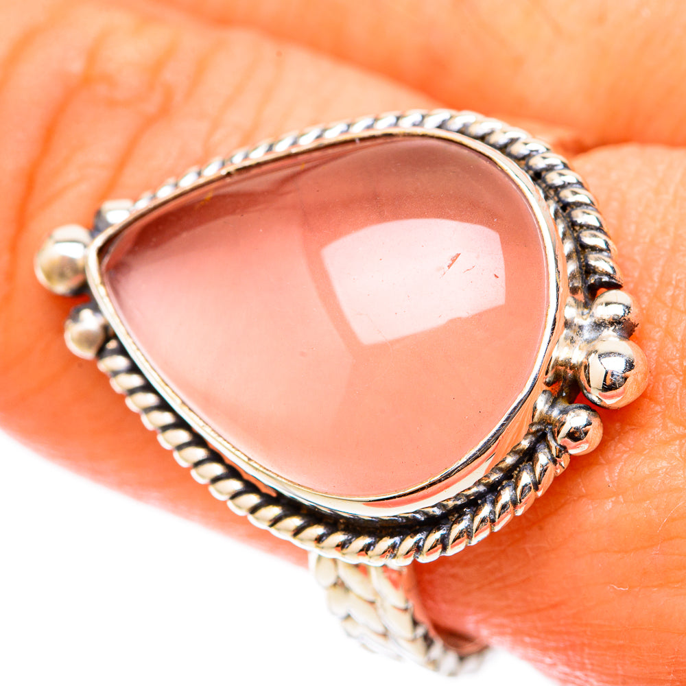 Rose Quartz Rings handcrafted by Ana Silver Co - RING117770
