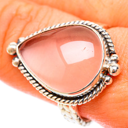 Rose Quartz Rings handcrafted by Ana Silver Co - RING117770