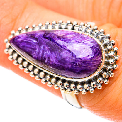Charoite Rings handcrafted by Ana Silver Co - RING117775