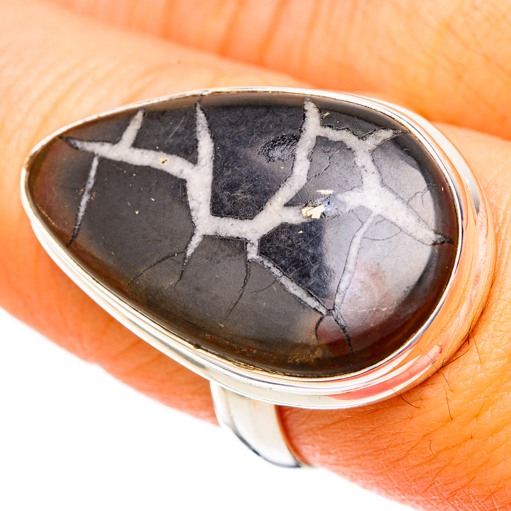 Septarian Geode Rings handcrafted by Ana Silver Co - RING117778