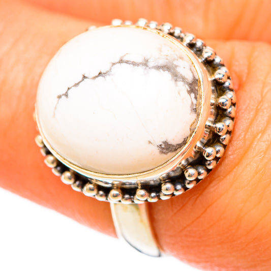 Howlite Rings handcrafted by Ana Silver Co - RING117780