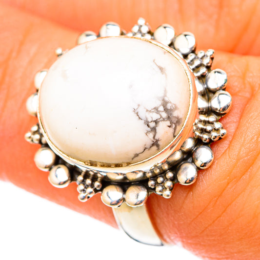Howlite Rings handcrafted by Ana Silver Co - RING117781