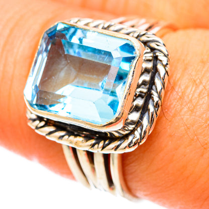 Blue Topaz Rings handcrafted by Ana Silver Co - RING117791