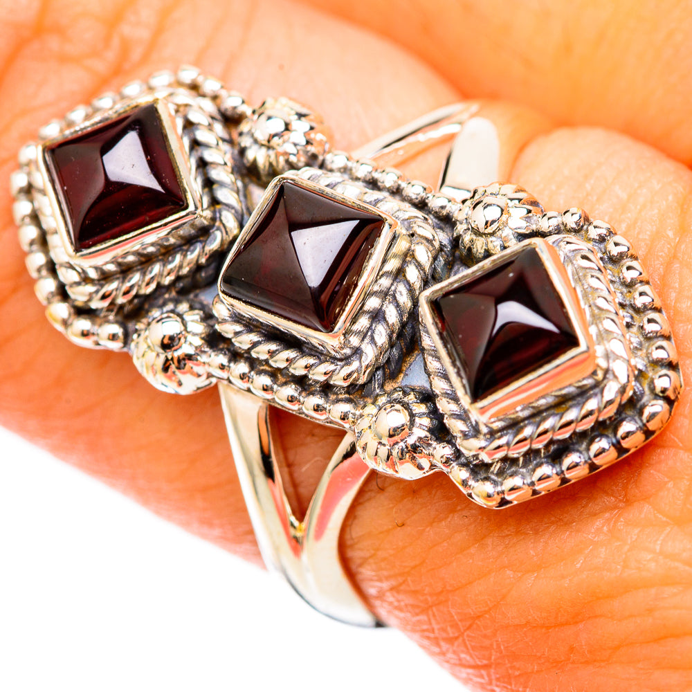 Garnet Rings handcrafted by Ana Silver Co - RING117800