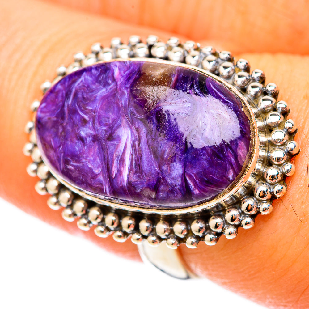 Charoite Rings handcrafted by Ana Silver Co - RING117804