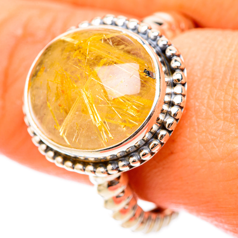 Rutilated Quartz Rings handcrafted by Ana Silver Co - RING117805