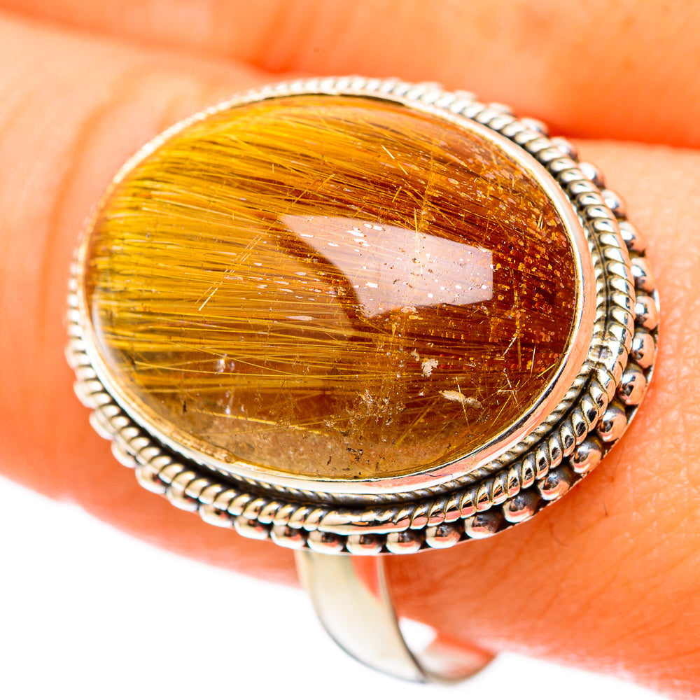 Rutilated Quartz Rings handcrafted by Ana Silver Co - RING117806