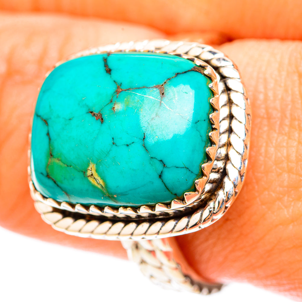 Tibetan Turquoise Rings handcrafted by Ana Silver Co - RING117819