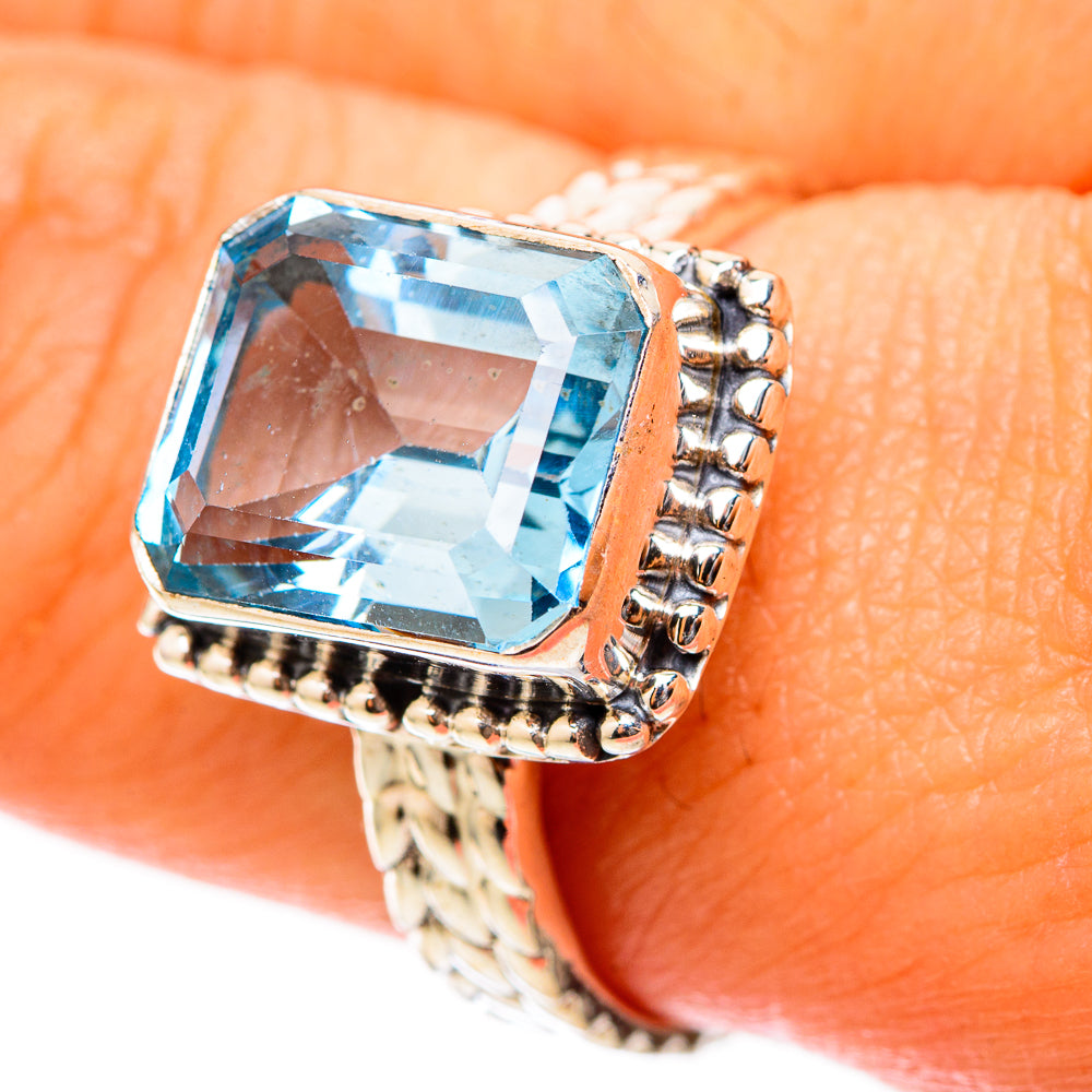 Blue Topaz Rings handcrafted by Ana Silver Co - RING117820