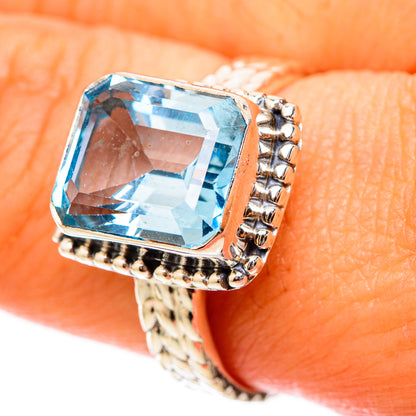 Blue Topaz Rings handcrafted by Ana Silver Co - RING117820
