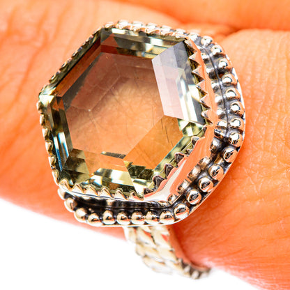Green Amethyst Rings handcrafted by Ana Silver Co - RING117824