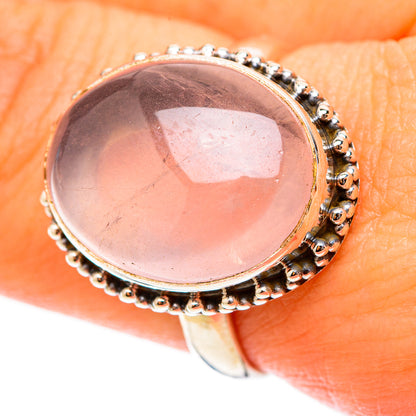 Rose Quartz Rings handcrafted by Ana Silver Co - RING117828