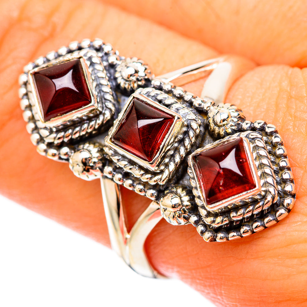 Garnet Rings handcrafted by Ana Silver Co - RING117831